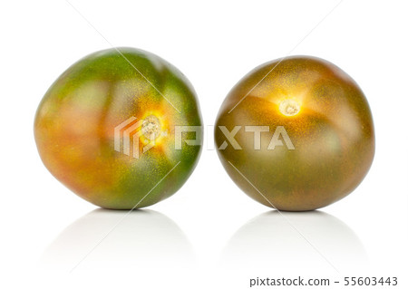 Greenish red tomato isolated on white Greenish red tomato isolated on white 55603443