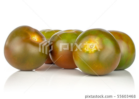 Greenish red tomato isolated on white Greenish red tomato isolated on white 55603468