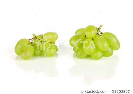 Fresh green grape isolated on white Fresh green grape isolated on white 55603897