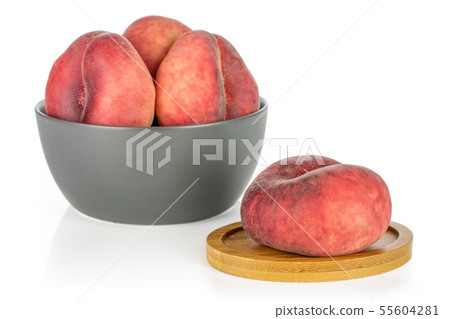 Fresh paraguay peach isolated on white Fresh paraguay peach isolated on white 55604281