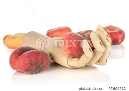 Fresh paraguay peach isolated on white Fresh paraguay peach isolated on white 55604282