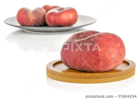 Fresh paraguay peach isolated on white Fresh paraguay peach isolated on white 55604284