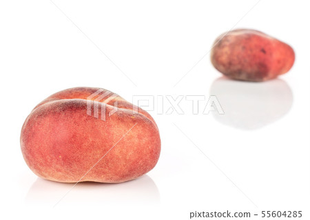 Fresh paraguay peach isolated on white Fresh paraguay peach isolated on white 55604285