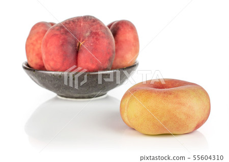 Fresh paraguay peach isolated on white Fresh paraguay peach isolated on white 55604310