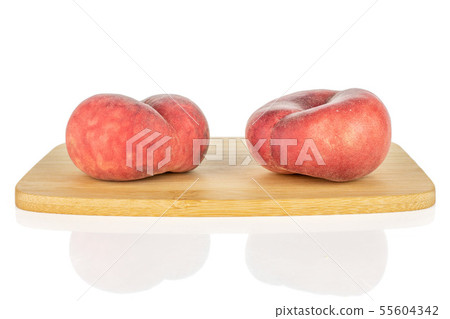 Fresh paraguay peach isolated on white 55604342