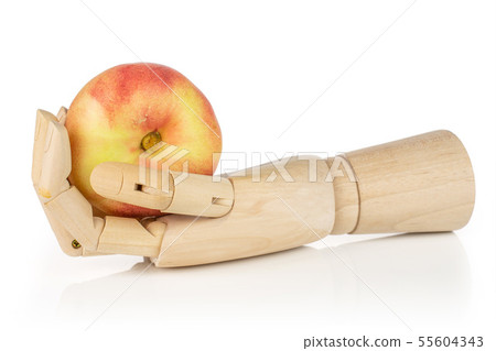 Fresh paraguay peach isolated on white Fresh paraguay peach isolated on white 55604343