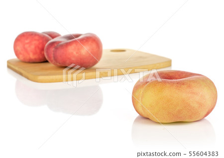 Fresh paraguay peach isolated on white Fresh paraguay peach isolated on white 55604383