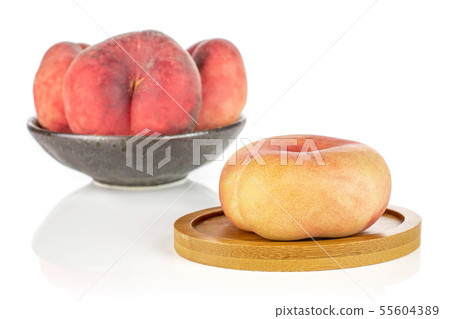 Fresh paraguay peach isolated on white 55604389