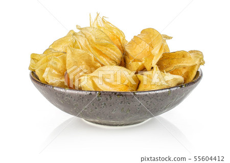 Fresh orange physalis isolated on white Fresh orange physalis isolated on white 55604412