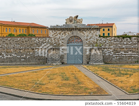 Gateway to the Big Port of Livorno, Italy. Gateway to the Big Port of Livorno, Italy. 55604819