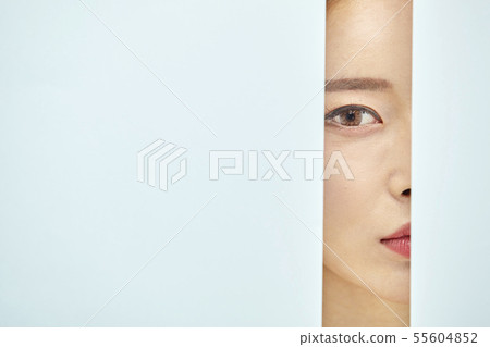 Paper, beauty, young woman 55604852