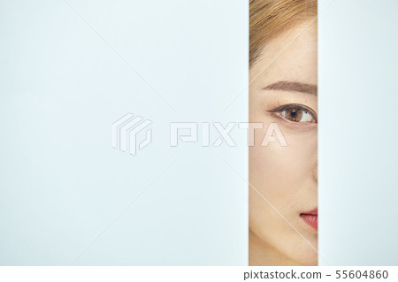 Paper, beauty, young woman 55604860