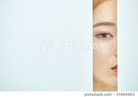 Paper, beauty, young woman 55604863