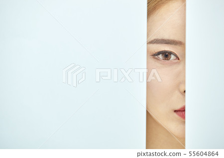 Paper, beauty, young woman 55604864