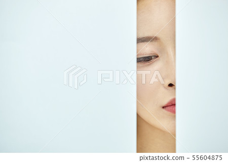 Paper, beauty, young woman 55604875