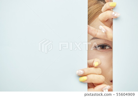 Paper, beauty, young woman 55604909