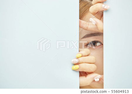 Paper, beauty, young woman 55604913