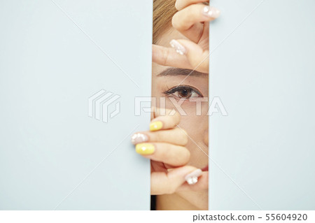 Paper, beauty, young woman 55604920