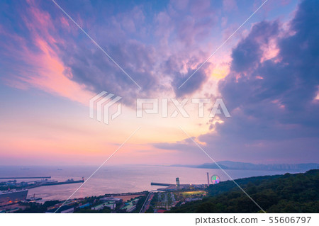 Wolmi amusement park after Sunset at incheon, 55606797
