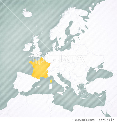 Map of Europe - France Map of Europe - France 55607517