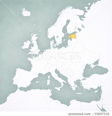 Map of Europe - Estonia Map of Europe - Estonia 55607520