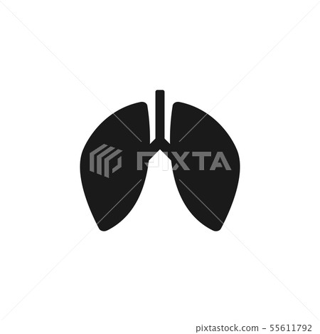 Lung icon design template vector isolated Lung icon design template vector isolated 55611792