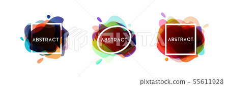 Colorful fluid gradient with abstract shapes Colorful fluid gradient with abstract shapes 55611928