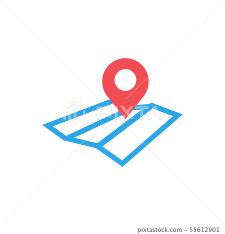 Pin map graphic design template vector isolated 55612901