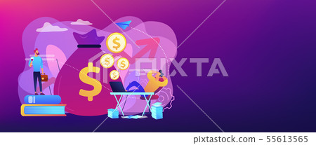 Passive income concept banner header. 55613565