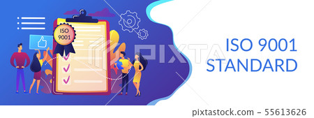Standard for quality control concept banner header. Standard for quality control concept banner header. 55613626