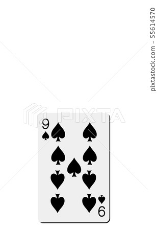 Playing card spade 9 55614570