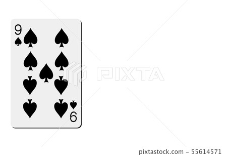 Playing card spade 9 55614571