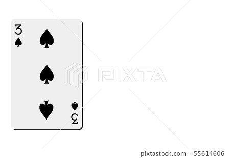 Playing card spade 3 55614606
