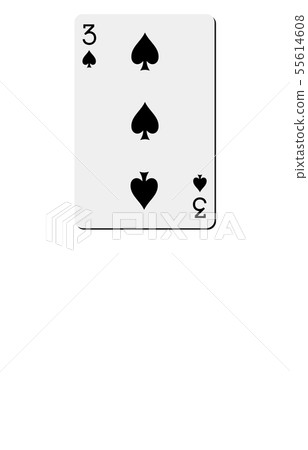 Playing card spade 3 - Stock Illustration [55614608] - PIXTA