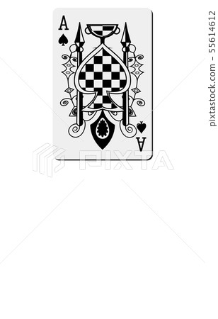 Playing card spade 1 Playing card spade 1 55614612