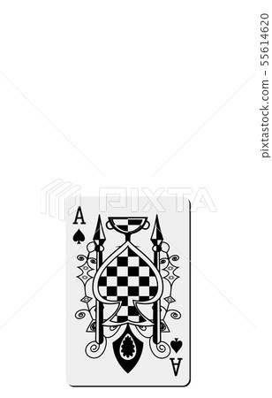 Playing card spade 1 55614620