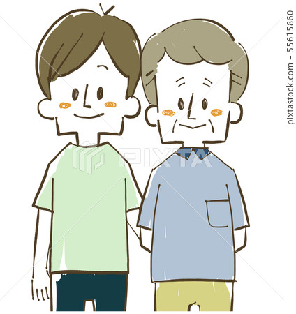 Parent and child-father and son 55615860