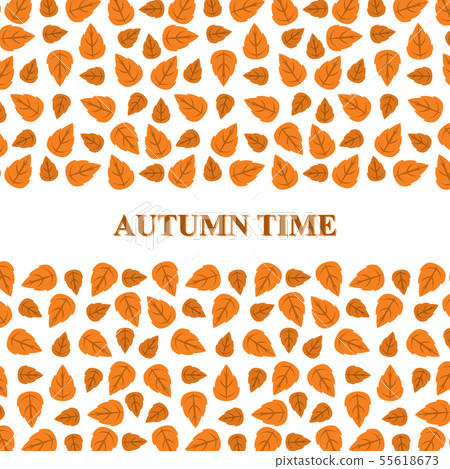 Autumn leaves greeting card 55618673