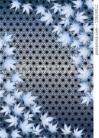 矢量背景壁紙 日本傳統模式 大麻葉圖案 竹葉 秋天的落葉 秋天 落葉 楓葉 免費 插圖素材 景觀 插圖素材 圖庫