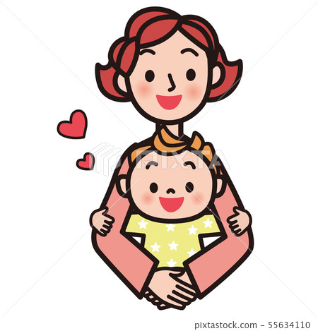 A mother holding a baby A mother holding a baby 55634110