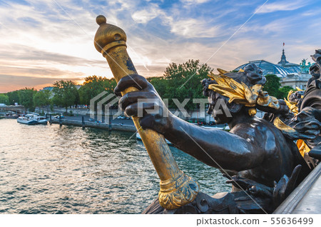 Alexander III bridge at Seine River, Paris, France 55636499