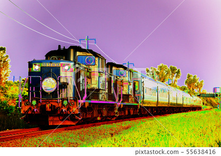 懷舊的藍色火車DD51 Hokutosei圖像 懷舊的藍色火車DD51 Hokutosei圖像 55638416