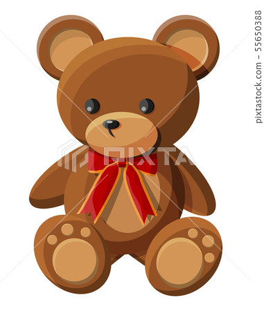 Teddy bear with bow. Bear plush toy. Teddy bear with bow. Bear plush toy. 55650388