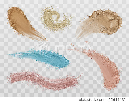 Skin foundation smear brush strokes beauty makeup 55654481