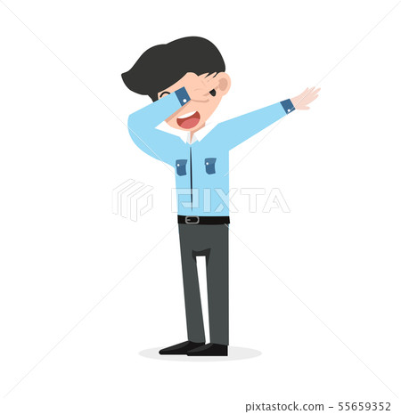 businessman showing dab movement businessman showing dab movement 55659352