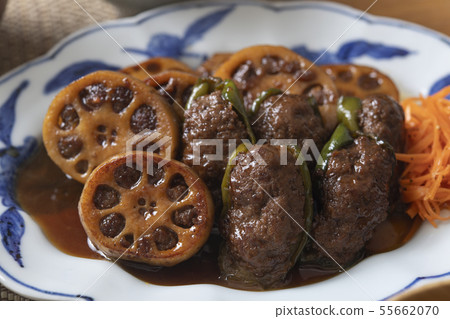 烤蓮藕和胡椒粉用肉 烤蓮藕和胡椒粉用肉 55662070