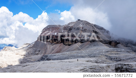 The Sass Pordoi is a relief of the Dolomites, in The Sass Pordoi is a relief of the Dolomites, in 55671772