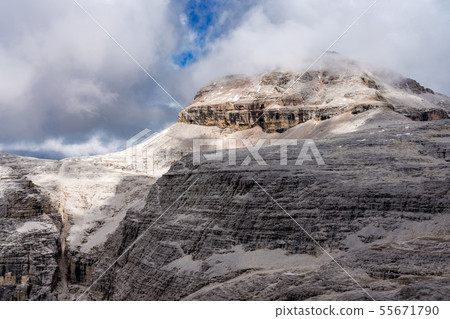 The Sass Pordoi is a relief of the Dolomites, in The Sass Pordoi is a relief of the Dolomites, in 55671790