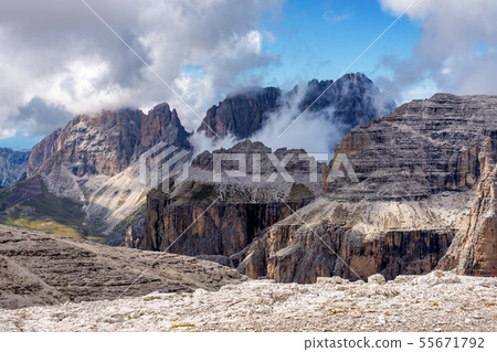 The Sass Pordoi is a relief of the Dolomites, in The Sass Pordoi is a relief of the Dolomites, in 55671792