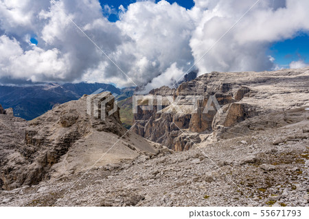 The Sass Pordoi is a relief of the Dolomites, in 55671793